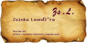 Zsinka Leonóra névjegykártya